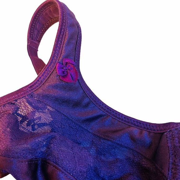#4596 PURPLE COMFORT CHOICE BRA NON WIRE LACE SIZE 40C - Picture 9 of 9